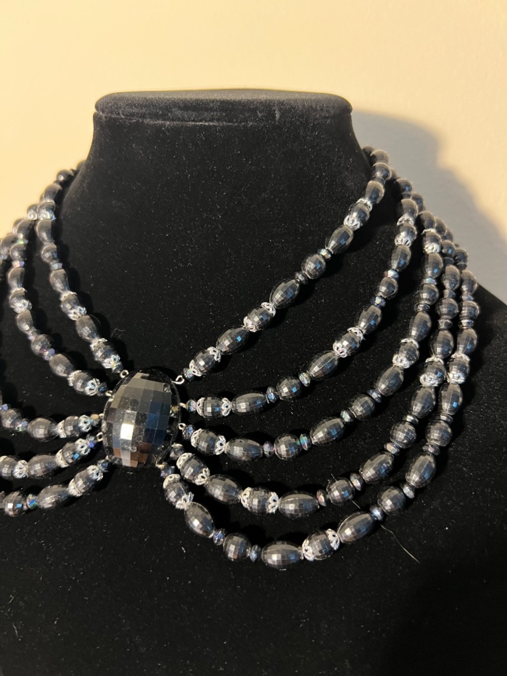 Vintage Gothic Victorian Beaded Necklace - Picture 2 of 3